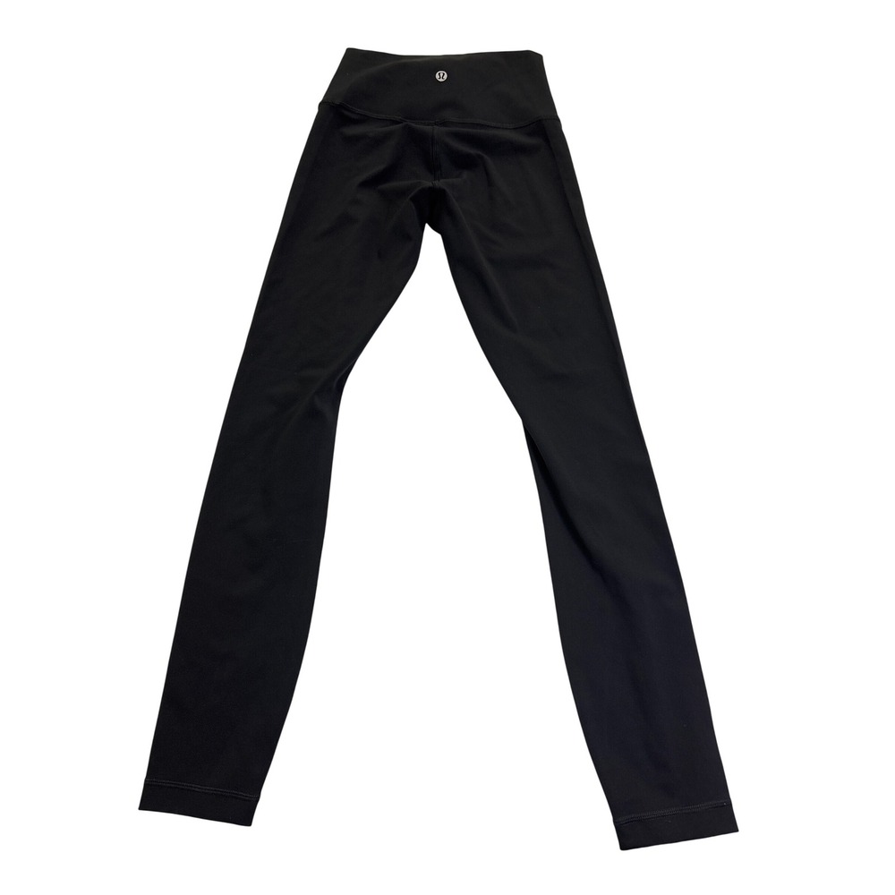 Lululemon Black High Rise Full Length Yoga Leggings Size 2 W5BPAS